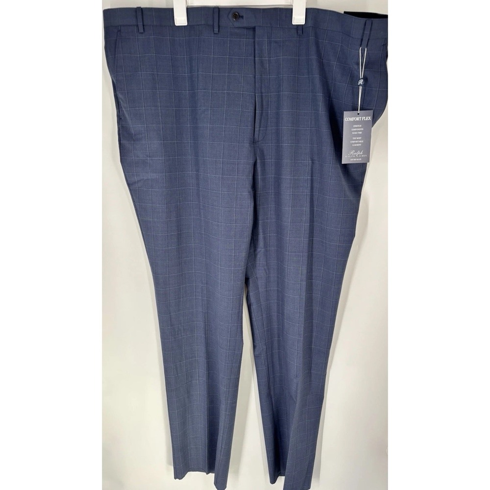 Lauren Ralph Lauren‎ Mens Comfort Flex Pants Wool Blend 54 W Unhemmed 36 In Seam